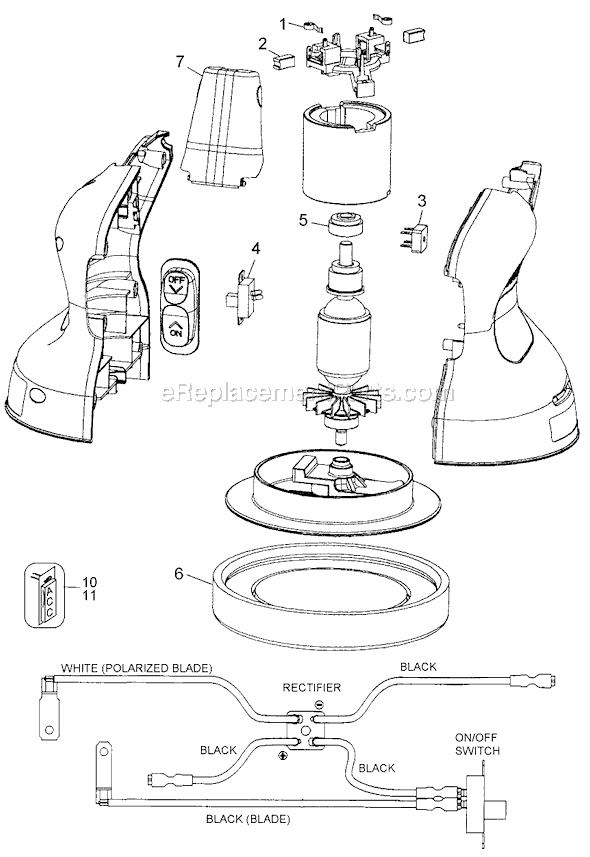 Page A Diagram and Parts List for BP900 Type 1 Black and Decker Sander Polisher